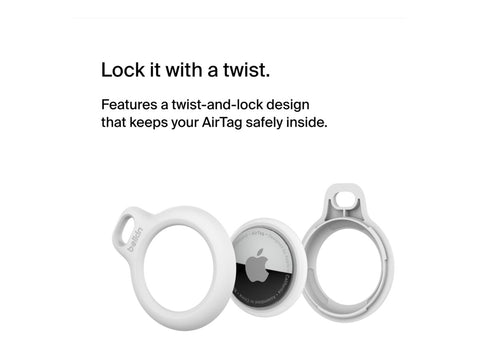 BELKIN Airtag Protection avec porte-clés Blanc