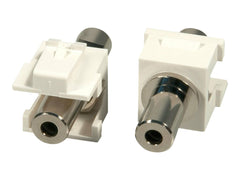 LINDY 2x Stereo Keystone 3.5mm F/F Keystone module f. wall plates