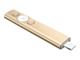LOGITECH Spotlight Presentation remote control 3 buttons gold