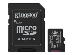 KINGSTON Canvas Select Plus Carte mémoire microSDXC 64Go Gen3 100MB/s A1 Adaptateur SD Inclus
