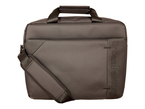 URBAN FACTORY New Generation Bag - Sacoche pour Portable 14P- Noir extérieur / Gris interieur