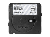 BROTHER 12MM BTAG131 Tape Black on Transparent