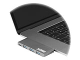 URBAN FACTORY TYPE-C HUB 3xUSB 3.0 DARK GREY