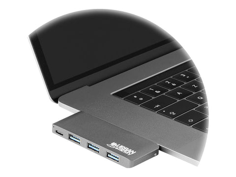 URBAN FACTORY TYPE-C HUB 3xUSB 3.0 DARK GREY
