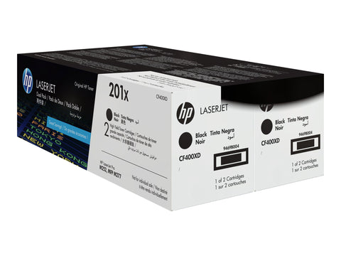 HP 201X original LaserJet Toner cartridge CF400XD Black High Yield 2-pack