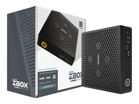 ZOTAC ZBOX QCM7T3000 Barebone Intel Core i7-10750H 2xDDR4-2933/2666 SODIMM Slot max 64Go M.2 SSD PCIE x4/SATA III SSD Slot 2242/2280