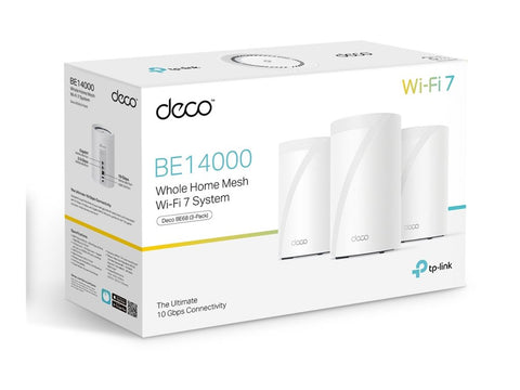 TP-LINK Système Wi-Fi Mesh pour toute la maison BE14000 Deco BE68 pack de 3 UE MT7988D + MT7995A + MT7976DA + MT7977A + RTL8261BE