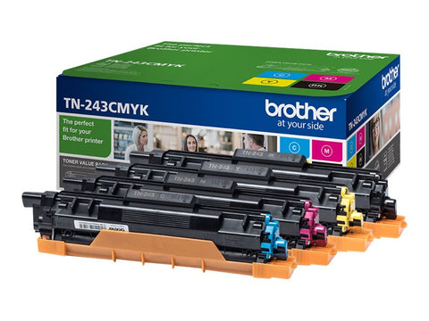 BROTHER TN243CMYK Pack Toner standard Cyan Magenta Jaune Noir 4x 1000 pages pour Hl-L32xx DCP-L35xx MFC-L37xx