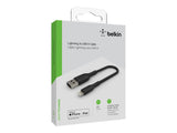 BELKIN BOOST CHARGE USB-A to Lightning Cable Braided 0.15M Black