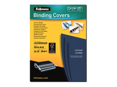 FELLOWES A4 Leatherbord Cover Blue 25PK FSC