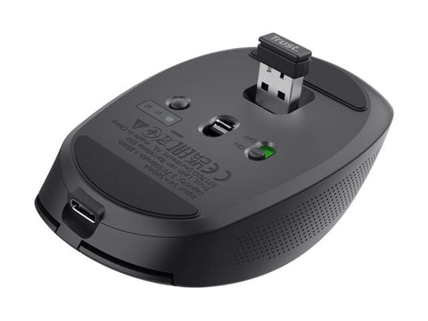 TRUST Souris sans fil OZAA Compact multi-connexion - Noire