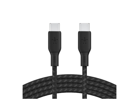 BELKIN 100w USB-C to USB-C Braided Cable 3M Black