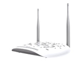 TP-LINK 300Mbps Wireless N USB VDSL2 Modem Router Broadcom, 802.11b/g/n 300Mbps at 2.4GHz 4 FE LAN ports 1 USB 2.0 Port 2 fixed ant