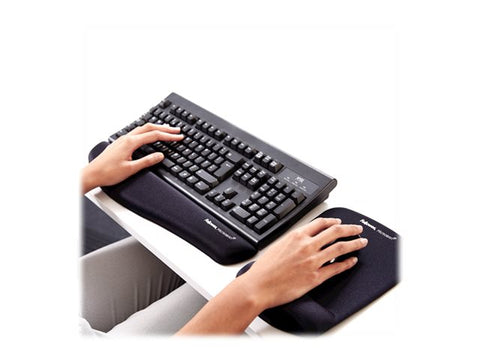 FELLOWES Repose poignet clavier PlushTouch™ - Noir - Antibactérien