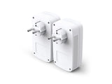 TP-LINK AV2000 2-Port Gigabit Passthrough Powerline Starter Kit 2000Mbps Powerline Data Rate Line-Neutral/Line-Ground 2x2 MIMO 2
