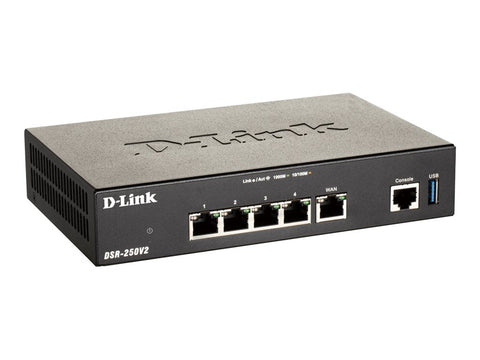 D-LINK Double-WAN Unified Services VPN Router 1 Gigabit WAN Port 3 Gigabit LAN Ports 1 Configurable Gigabit Port 950Mbps Firewall