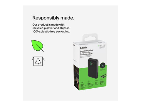 BELKIN 20k 65w Laptop Powerbank Digital display