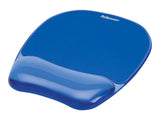 FELLOWES Tapis de souris - Repose-poignet Gel Crystal™ Bleu