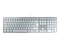 CHERRY KC 6000C SLIM FOR MAC Keyboard 105+6 keys USB white/silver (FR)