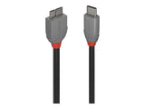 LINDY 2m USB 3.2 Type C to Micro-B Cable Anthra Line