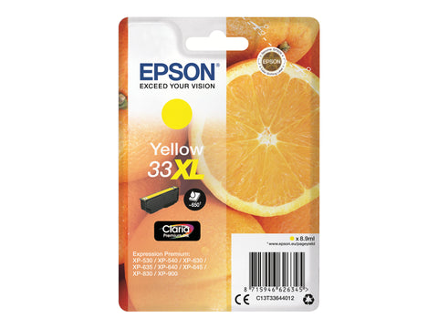 EPSON 3LB 33XL Ink Yellow Claria Premium Singlepack w/s