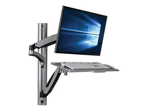 EATON TRIPPLITE Adjustable-Height Wall-Mount Sit-Stand Workstation Single-Display