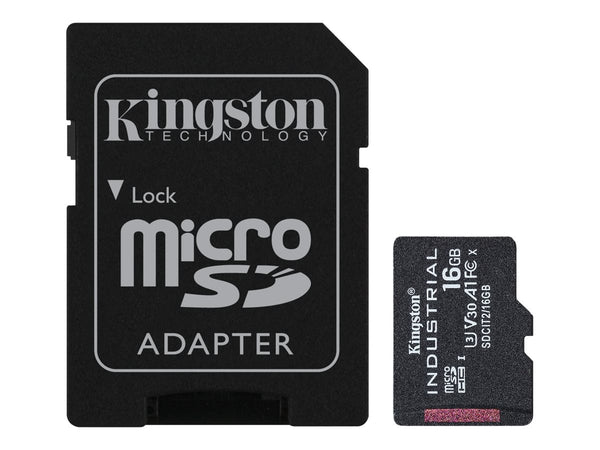 KINGSTON 16Go microSDHC Industrial C10 A1 pSLC Card + SD Adapter