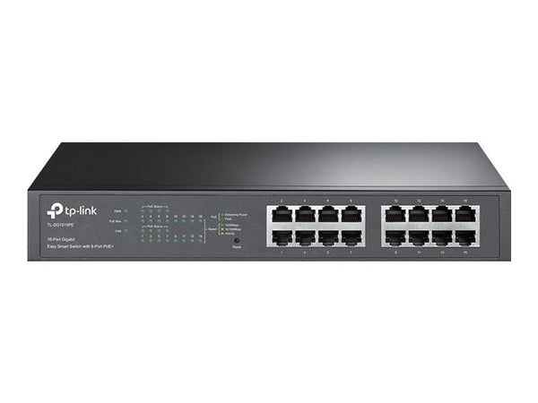 TP-LINK 16-Port Gigabit Desktop/Rackmount PoE+ Easy Smart Switch 16 Gigabit RJ45 ports including 8 PoE+ ports 110W PoE Power supply