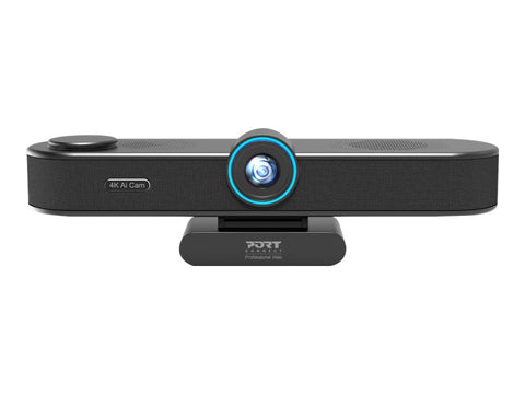 PORT DESIGNS 4K Conference Camera With Autoframing All-In-One Conference Cam Regroups Camera + Microphone + Speaker