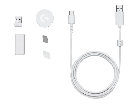 LOGITECH G G502 X PLUS Mouse optical wireless 2.4 GHz USB LOGITECH LIGHTSPEED receiver white