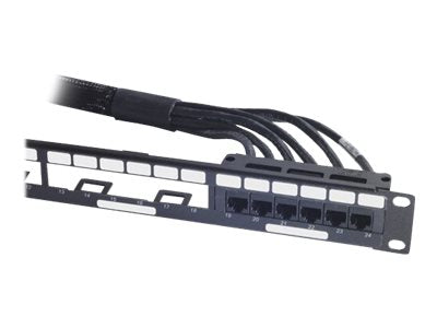 APC Data distribution cable cat6 UTP CMR 6XRJ-45 black 5.7M