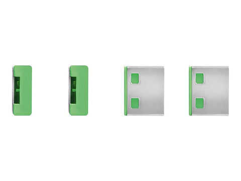 LINDY Clé USB et 4 bloqueurs de ports USB Vert
