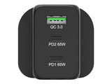 PORT DESIGNS 65W Gan Charger USB-C & USB-A Gallium Nitride Gan Technology More Efficient Smaller Lighter And Less Energy Consuming