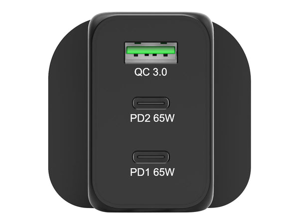 PORT DESIGNS 65W Gan Charger USB-C & USB-A Gallium Nitride Gan Technology More Efficient Smaller Lighter And Less Energy Consuming