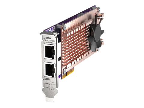QNAP QM2 series Card 2xPCIe 2280 M.2 SSD slots PCIe Gen3x4 2xIntel I225LM 2.5GbE NBASE-T port