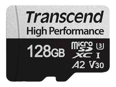 TRANSCEND 128Go microSDavec adaptateur SD UHS-I U3 A2 pour les consoles de jeux portables