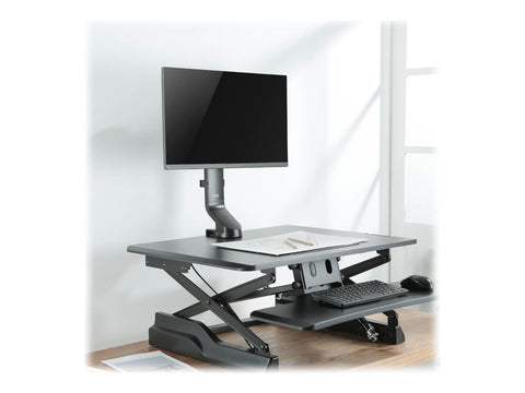 EATON TRIPPLITE Single-Display Monitor Arm with Desk Clamp and Grommet - Height Adjustable 17p to 32p Monitors