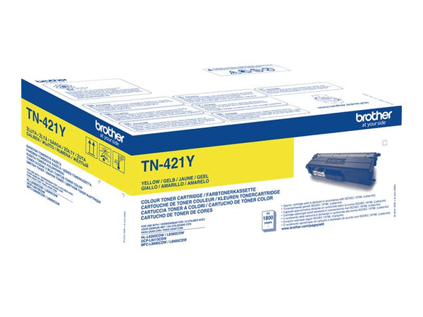 BROTHER TN421Y Toner Cartouche Jaune 1.800 pages pour Brother HL-L8260CDW, L8360CDW