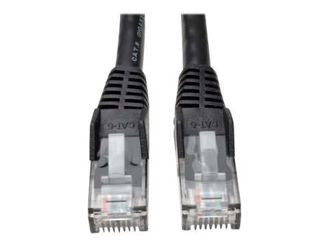 EATON TRIPPLITE Cat6 Gigabit Snagless Molded UTP Ethernet Cable RJ45 M/M Black 3ft. 0.91m
