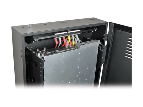 EATON TRIPPLITE SmartRack 4U Low-Profile Vertical-Mount Server-Depth Wall-Mount Rack Enclosure Cabinet