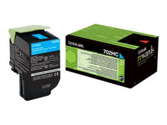 LEXMARK 702HC cartouche de toner cyan haute capacité 3.000 pages pack de 1 retour program