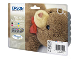 EPSON 1LB T0615 ink cartridge black and tri-colour standard capacity 8ml 250 pages 4-pack blister without alarm