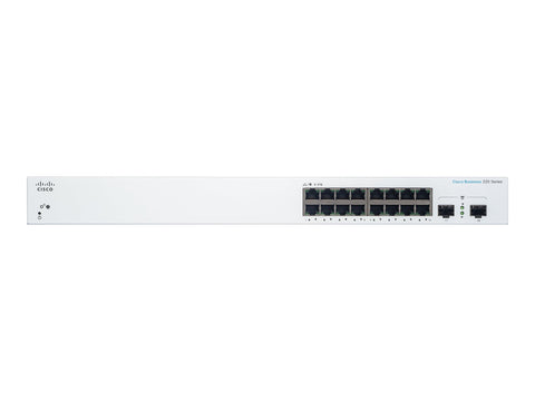 CISCO Business Switching CBS220 Smart 16-port Gigabit 2x1G SFP uplink