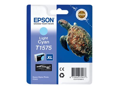 EPSON T1575 cartouche de encre cyan clair capacité standard 1-pack blister sans alarme