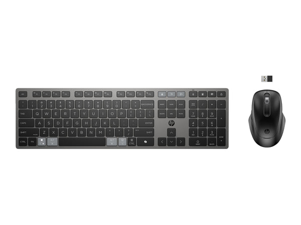 HP 725 Multi-Device Rechargeable Wireless Keyboard and Mouse Combo French SmartBuy