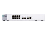 QNAP QSW-308-1C Eight 1GbE NBASE-T ports Three 10GbE SFP+ with shared one 10GBASE-T ports Unmanage Switch 10GbE NBASE-T