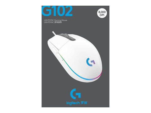 LOGITECH G102 LIGHTSYNC - WHITE - EER