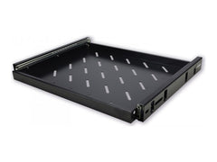 MCL 19p 1U black sliding tray for rack depth 600