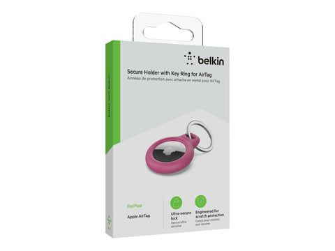 BELKIN Airtag Protection avec porte-clés Rose