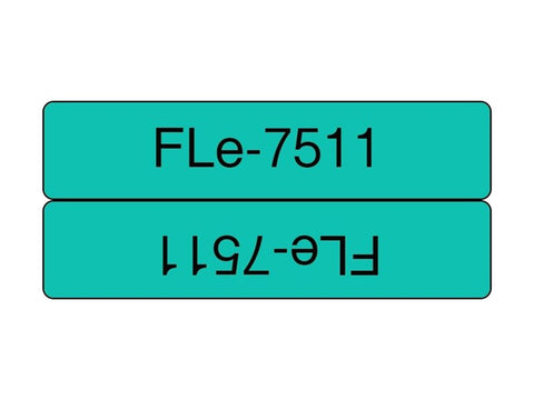 BROTHER FLe-7511 21MMX45MM Black on White Flag Tape for Brother P-touch D800W P900W P950NW